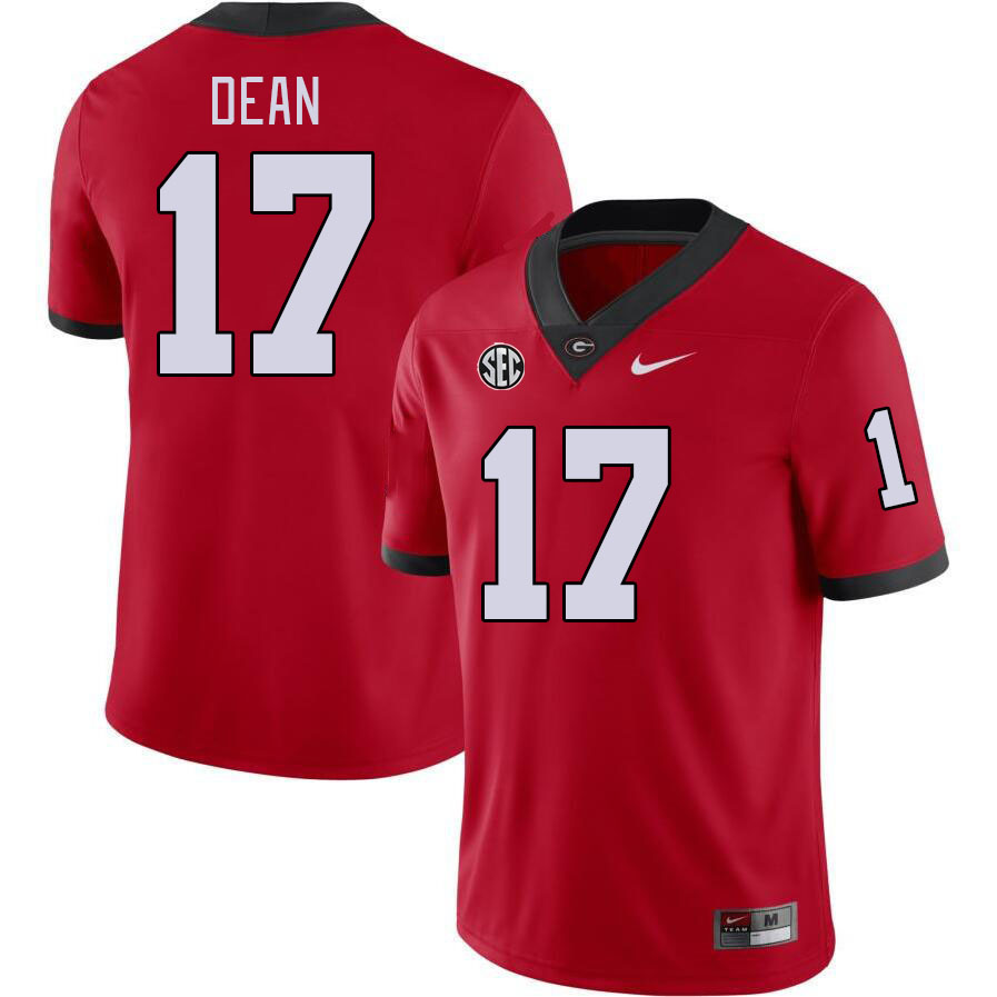 #17 Nakobe Dean Georgia Bulldogs Jerseys Football Stitched-Red